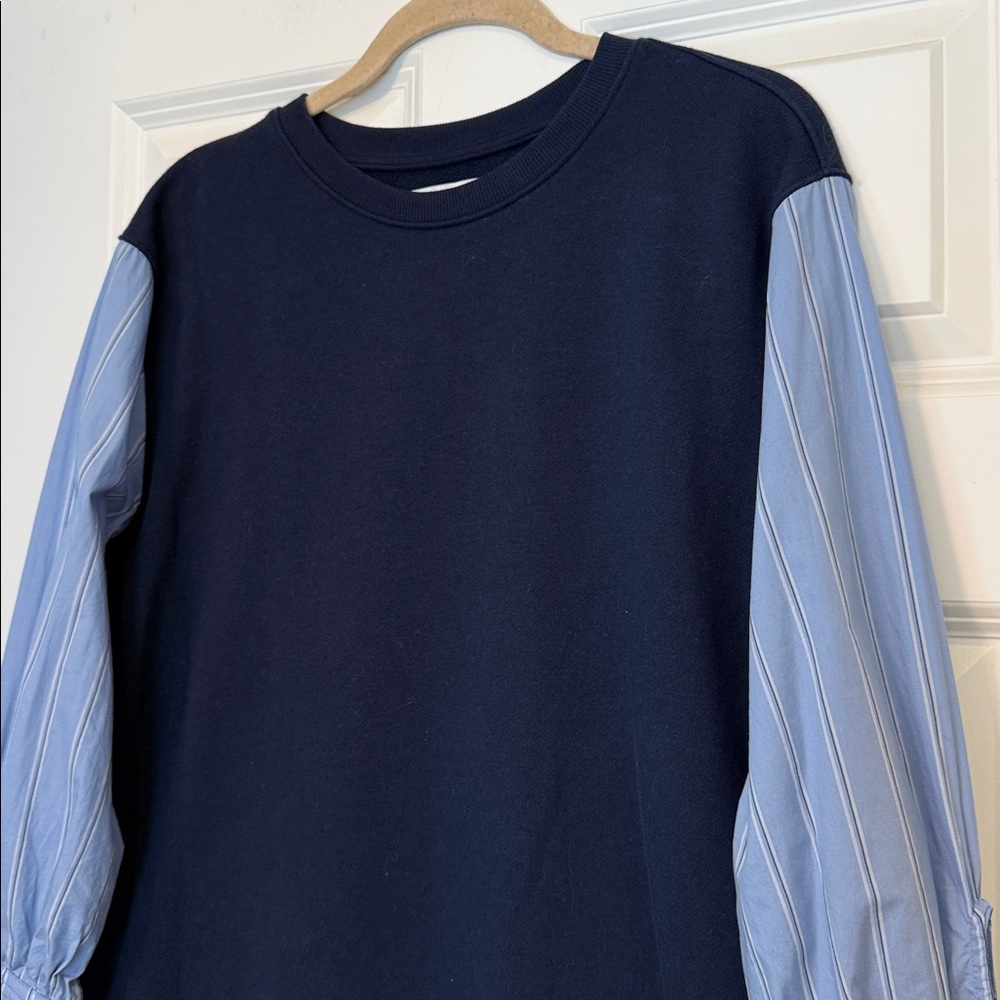 Free Assembly Sweatshirt/Oxford Long Sleeve Dress - Picture 2 of 5